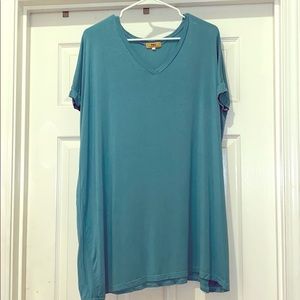 Sage Piko T-Shirt Dress